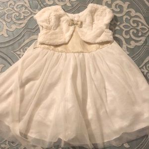 Beautiful Cream and Gold Holiday Dress 3t